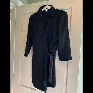 Diane von Furstenberg black long sleeved romper